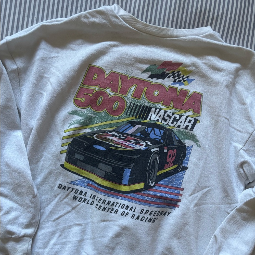 Vintage NASCAR White Crewneck